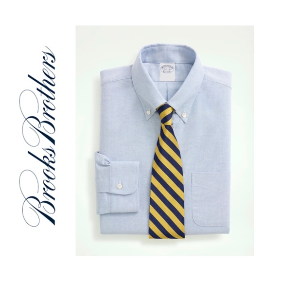 BROOKS BROTHERS MAKERS Blue Oxford Cloth Button-Down Dress Shirt 16/33 - Picture 1 of 5